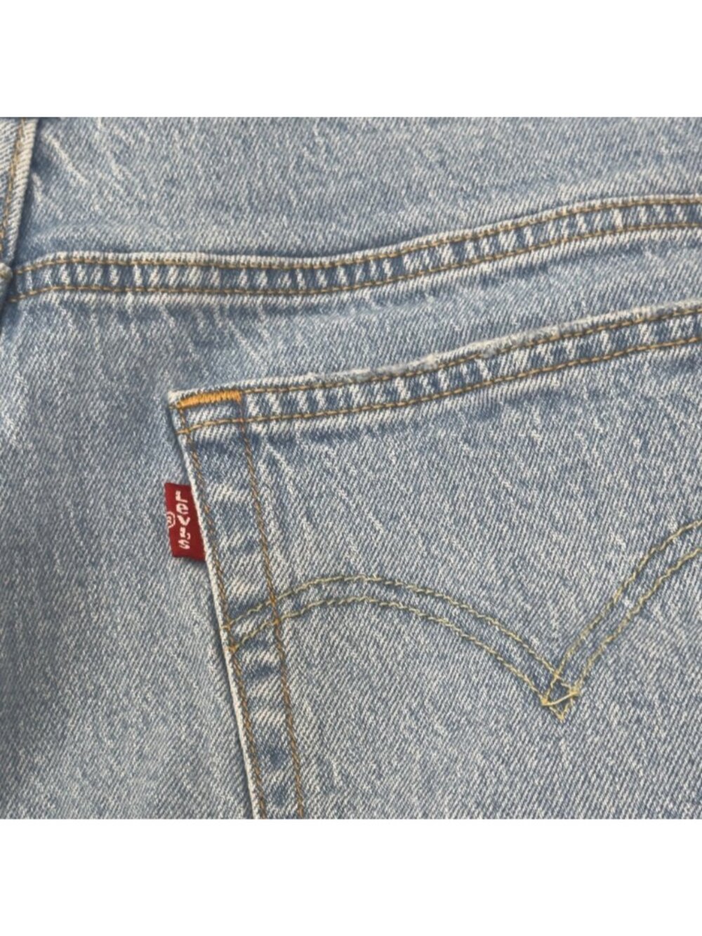 Levis 501 Womens Distressed Light Wash Hi-Rise Denim Shorts Size 22W Button Fly - Picture 15 of 16